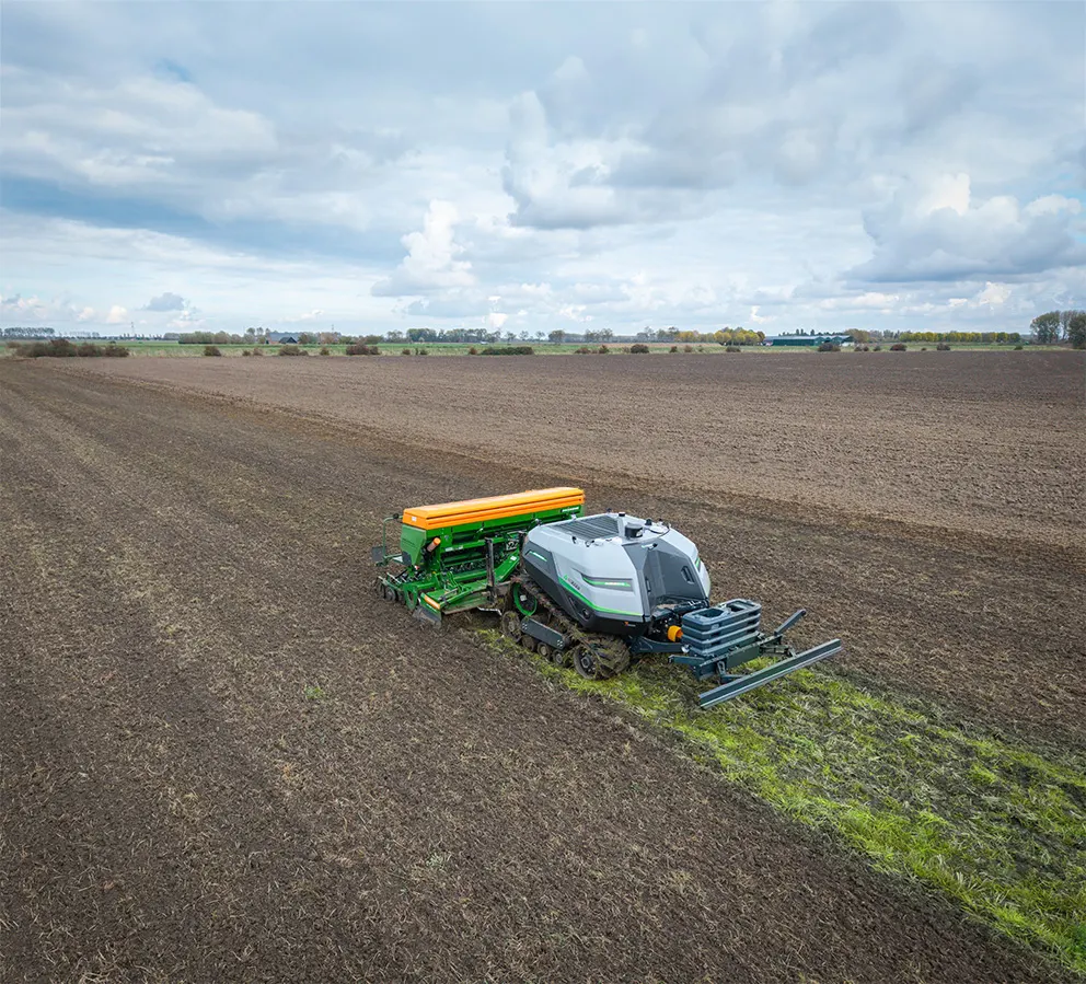 AgXeed AgBot T2 7 SERIES in the field