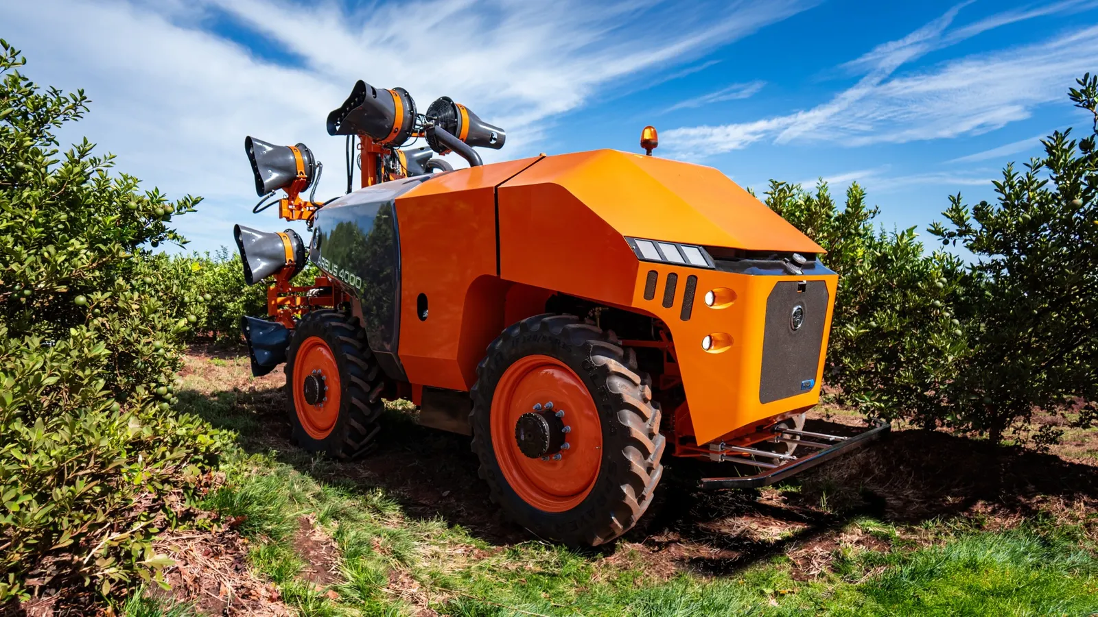 Jacto Arbus 4000 JAV autonomous orchard sprayer
